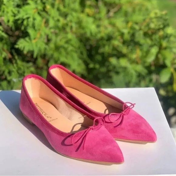 Pink Suede Italian Leather Flat - Picture 7 of 8